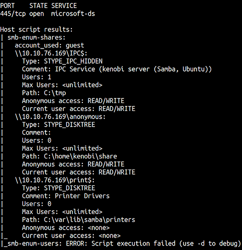 enumerating smb
